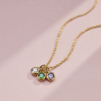Family Birthstone Charm Necklace, 3 of 8