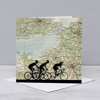 Cycling Card Showing London To Paris, 3 of 3