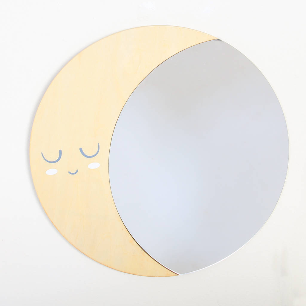 Luna Children's Room Moon Wall Mirror By Dibor