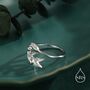 Sterling Silver Olive Leaf With Olive Ring, thumbnail 5 of 12