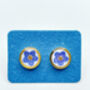Forgetmenot Flowers Stud Earrings Gold Or Silver 10mm White, thumbnail 2 of 10