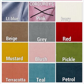 Beige Corduroy Trimmed Letters, 6 of 8