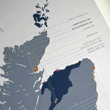 Blue Scotland Golf Course Map And Checklist Top 50 2024, 3 of 3