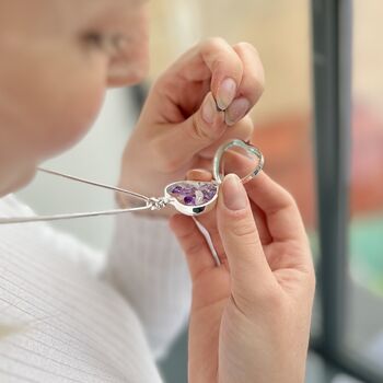 Silver Heart Locket Necklace Girlfriend Gift, 2 of 12