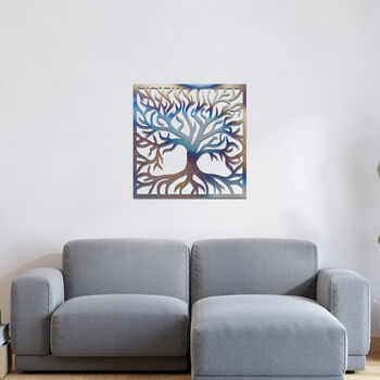 Timeless Tree Metal Wall Art: Roots Of Life Decor, 8 of 11