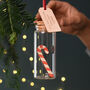 Candy Cane Glass Bauble Christmas Tree Decoration, thumbnail 3 of 6