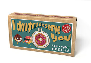 I Doughnut Deserve You Mini Cross Stitch Kit, 3 of 4