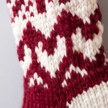 Personalised Christmas Stocking Knitting Kit Ruby, 4 of 7