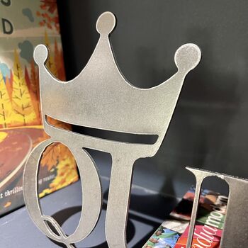 Queen And Crown Metal Art Word Sign Jubilee, 9 of 12
