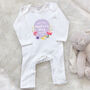 Happy First Mother's Day Floral Lilac Babygrow, thumbnail 5 of 5