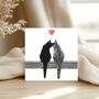 Two Cats Heart Balloon Card, thumbnail 1 of 5