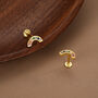 Sterling Silver Rainbow Cz 16 G Flat Back Labret Earrings, thumbnail 2 of 12