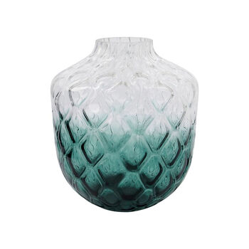 Green Art Deco Glass Vase, 4 of 4