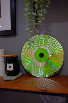 Swirl Trippy Upcycled 12' Laser Disc Decor, 7 of 8