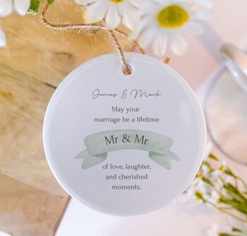 Personalised Mr And Mr Wedding Candle Gift, 3 of 10