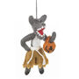 Handmade Felt Halloween Werewolf Hanging Decoration, thumbnail 2 of 6