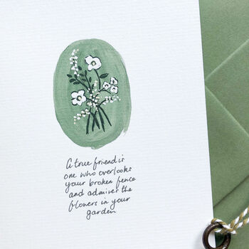 ‘Flowers For You’ Friendship/Galantine Card With Verse, 2 of 3