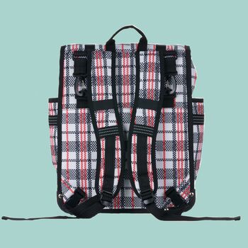 Tartan Eco Rolltop Backpack And Pannier, 5 of 6