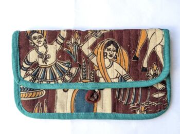 Colourful Handmade Quilted Kalamkari Pouches, 2 of 10