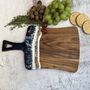 Personalised Couples Name Resin Wood Cheese Board | Anniversary, Wedding Gift, thumbnail 5 of 6