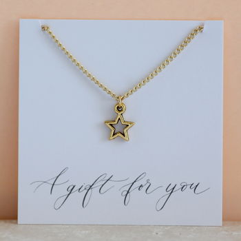 Gold Plated Star Necklace, 5 of 9