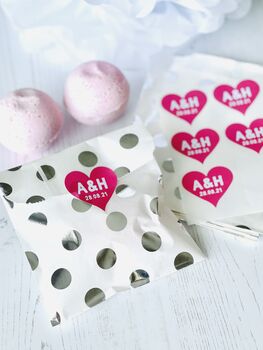 Personalised Heart Wedding Stickers, 3 of 10