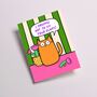 Eat Your Plants Cat Greetings Card, thumbnail 2 of 3