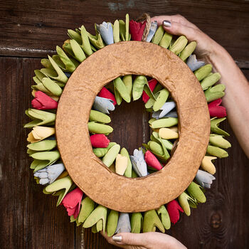 Natural Flowers Winter Door Wreath, 5 of 5