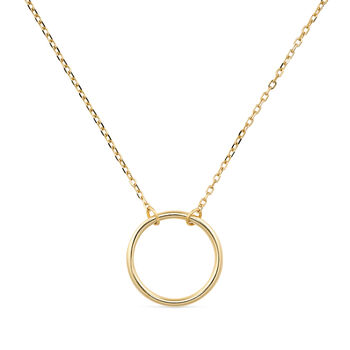 18 K Gold Or Silver Circle Necklace For Women, 2 of 10