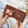 Groom Personalised Leather Wallet With Metal Photo, thumbnail 4 of 5