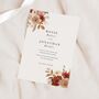 Orange Floral Wedding Invitations, thumbnail 1 of 4