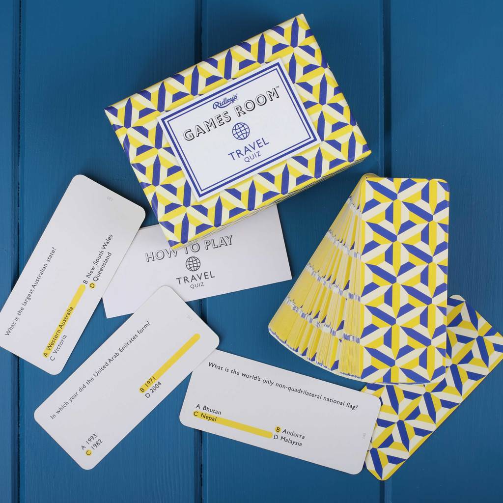 Travel Quiz After Dinner Game By Nest