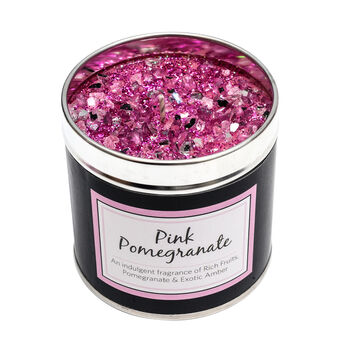 Tin Candle With Sparkle Pink Pomegranate, 2 of 2