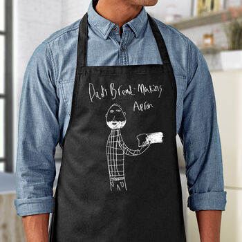 Personalised Dads Apron With Child's Drawing, 2 of 3