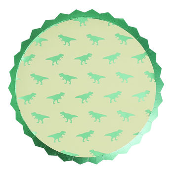 Dinosaur Green Foiled Paper Party Plates, 2 of 3