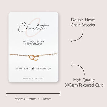 Will You Be My Bridesmaid Personalised Bridal Proposal Bracelet, 4 of 12