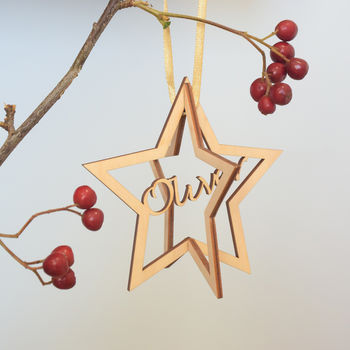 Personalised 3D Star Tree Decoration, 6 of 7