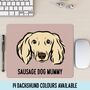 Long Haired Dachshund Face Mouse Mat, thumbnail 1 of 4