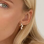 Sterling Silver Or Gold Pearl Cluster Hoop Earrings, thumbnail 1 of 12