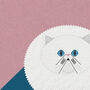 Persian Cat Greetings Card, thumbnail 2 of 5