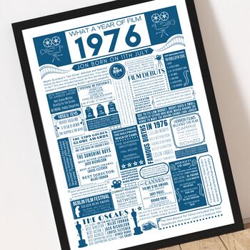 Personalised Film Poster 50th Birthday Gift, 4 of 12