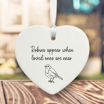Personalised Porcelain Heart Sympathy Bereavement Gift, 2 of 2