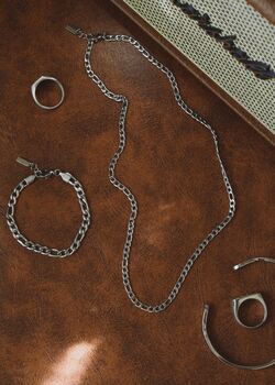 Figaro Chain Necklace Silver Gift, 5 of 6