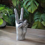 Silver Peace Sign Vase, thumbnail 3 of 4