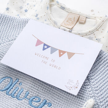 New Baby Cardigan, Babygrow And Hat Gift Set, 5 of 12