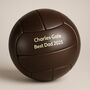 Personalised Vintage Dark Brown Leather Football, thumbnail 2 of 10