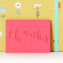 Mini Thanks Greetings Card, thumbnail 1 of 5