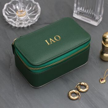 Personalised Luxury Leather Travel Jewellery Box, 5 of 8