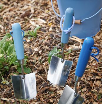 Blue Garden Tools In Stainless Steel, 3 of 5