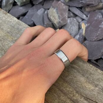 Silver Engraved 5mm Band Ring, 2 of 12